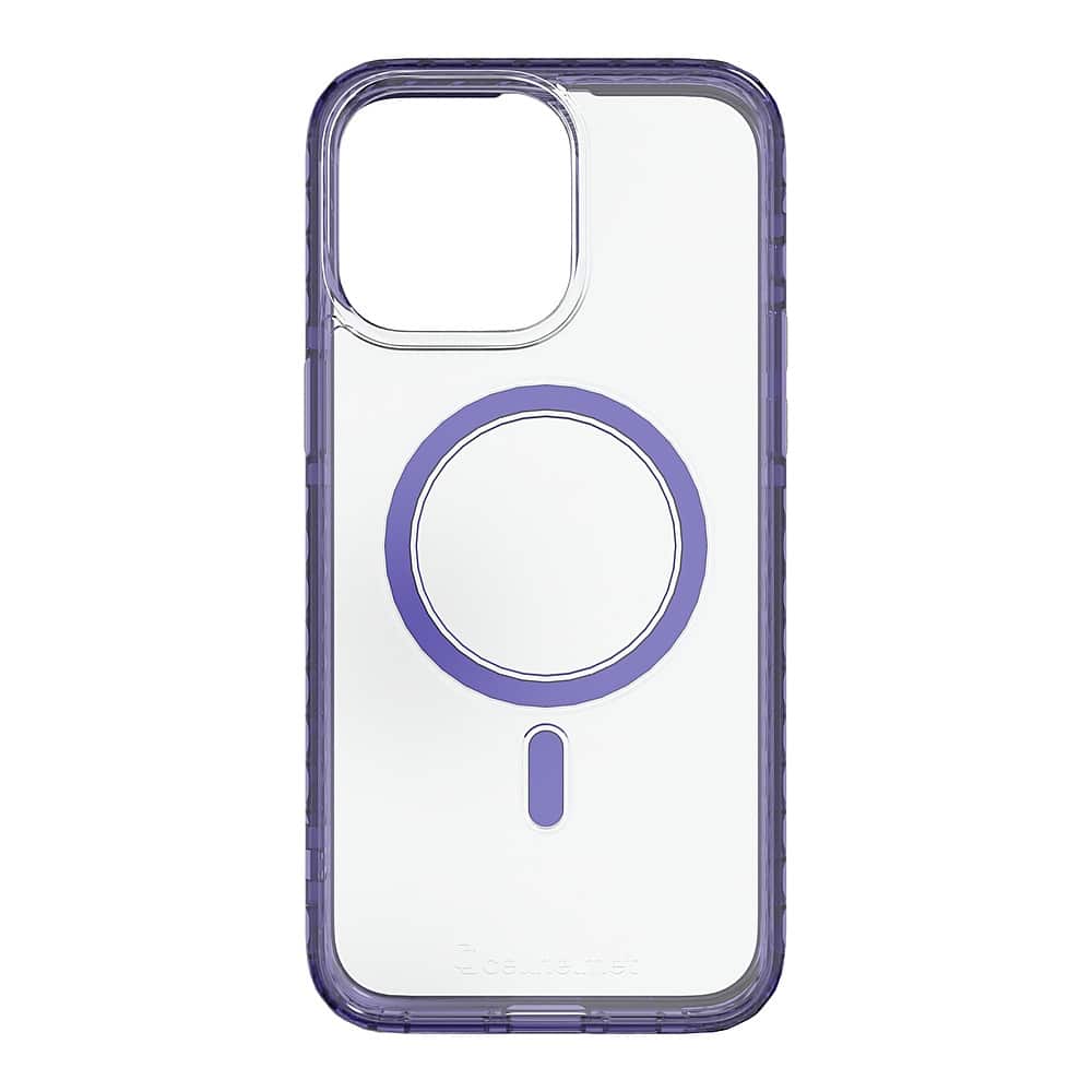 Front. Cellhelmet - Magnitude Series Case with MagSafe for Apple iPhone 15 Pro Max - Midnight Lilac.
