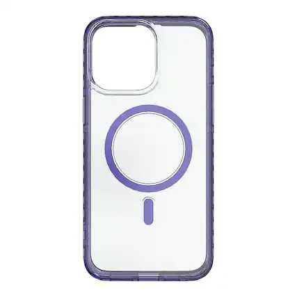 Front. Cellhelmet - Magnitude Series Case with MagSafe for Apple iPhone 15 Pro Max - Midnight Lilac.
