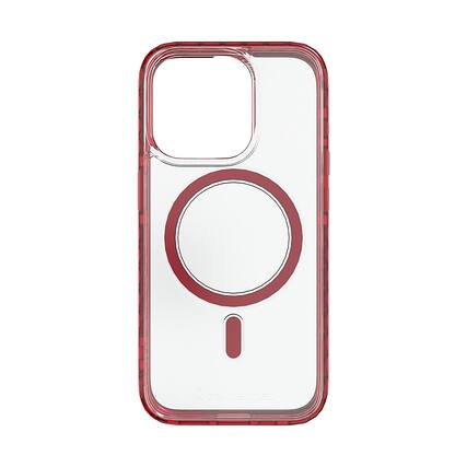 Front. Cellhelmet - Magnitude Series Case with MagSafe for Apple iPhone 15 Pro - Scarlett Red.