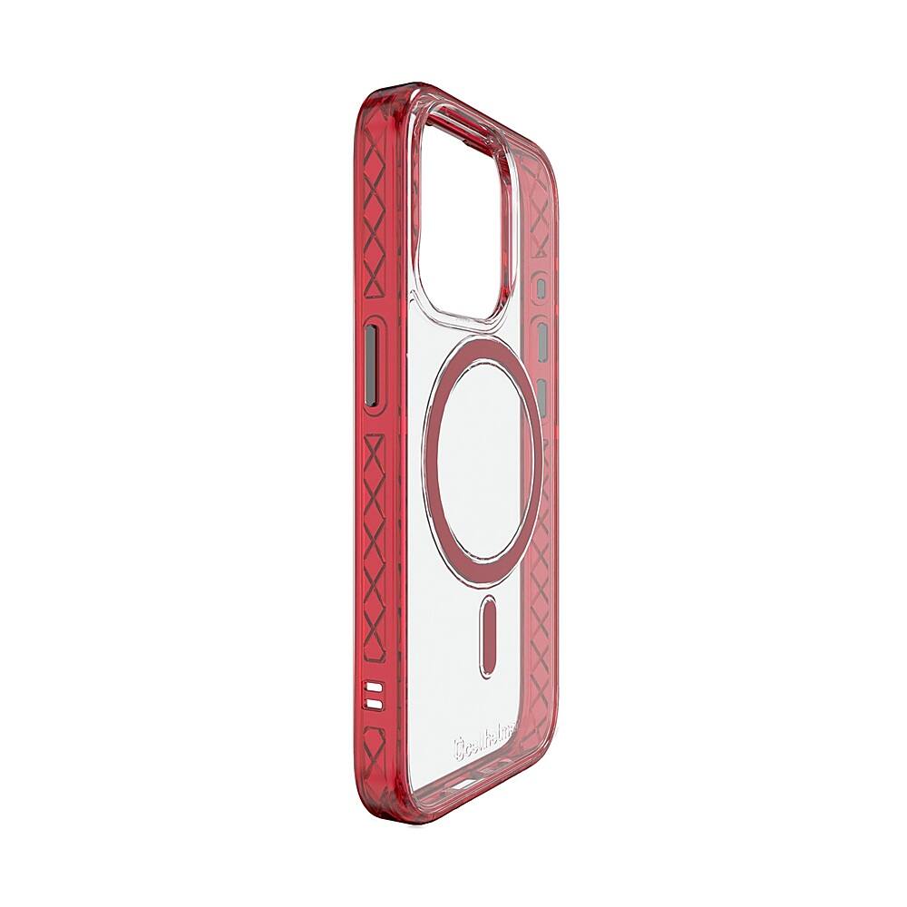 Left. Cellhelmet - Magnitude Series Case with MagSafe for Apple iPhone 15 Pro - Scarlett Red.