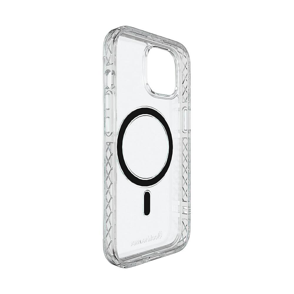 Angle. Cellhelmet - Mossy Oak Magnitude Case for Apple iPhone 15 - Crystal Clear.