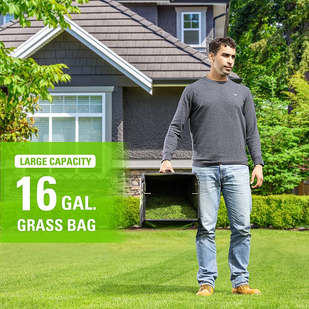 Alt View 13. Greenworks - 80V 25" Cordless Battery Dual Blade Self-Propelled Mower with 4.0Ah Battery & Rapid Charger - Green.
