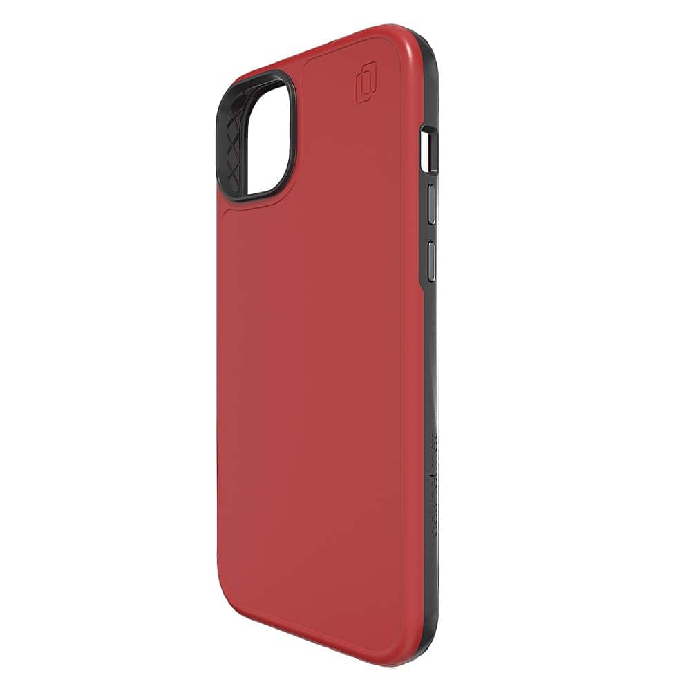 Angle. Cellhelmet - Fortitude Series Case with MagSafe for Apple iPhone 15 Plus - Scarlett Red.