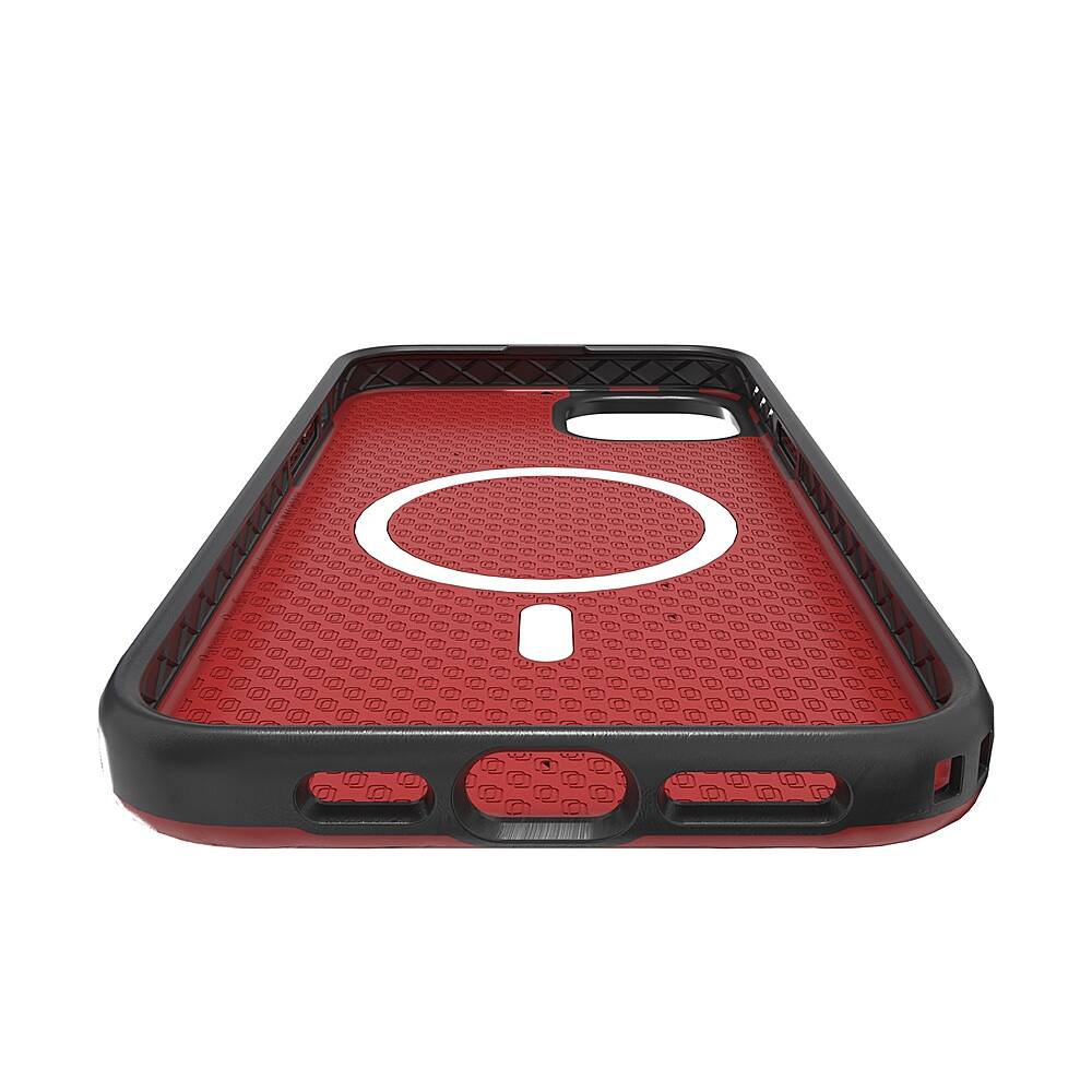 Alt View 13. Cellhelmet - Fortitude Series Case with MagSafe for Apple iPhone 15 Plus - Scarlett Red.