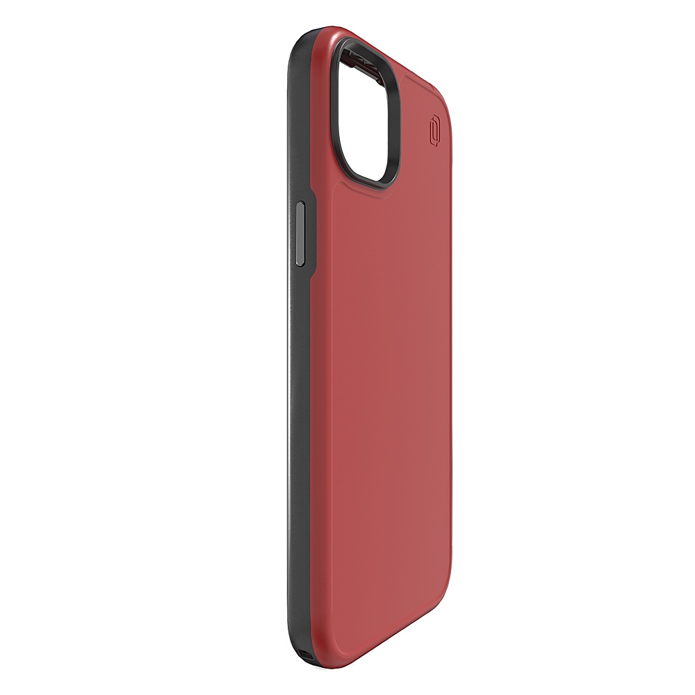 Left View: Cellhelmet - Fortitude Series Case with MagSafe for Apple iPhone 15 Plus - Scarlett Red