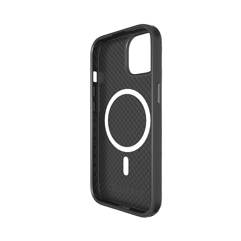 Left. Cellhelmet - Mossy Oak Fortitude Case for Apple iPhone 15 - Onyx Black.