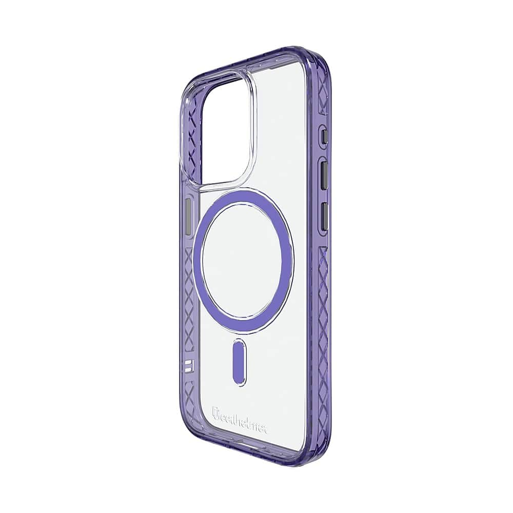 Angle View: Cellhelmet - Magnitude Series Case with MagSafe for Apple iPhone 15 Pro - Midnight Lilac