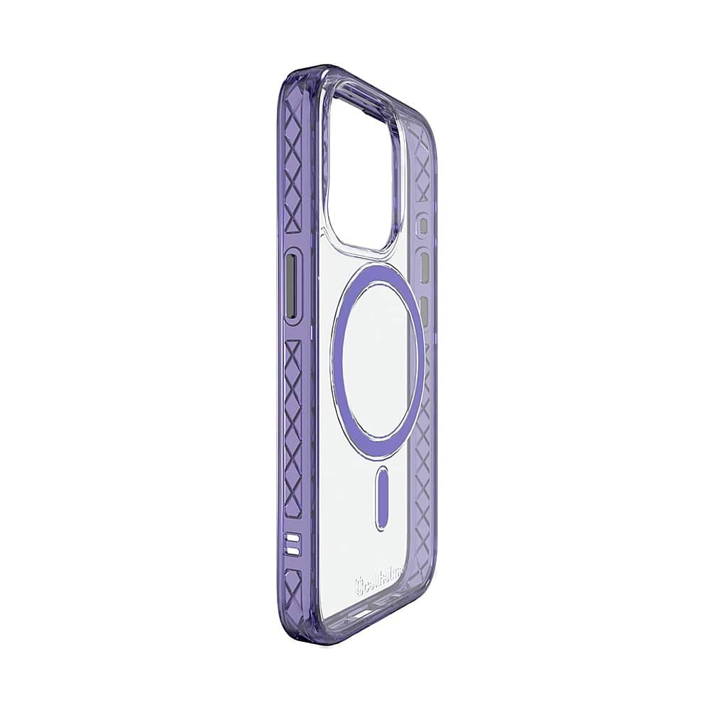 Left View: Cellhelmet - Magnitude Series Case with MagSafe for Apple iPhone 15 Pro - Midnight Lilac