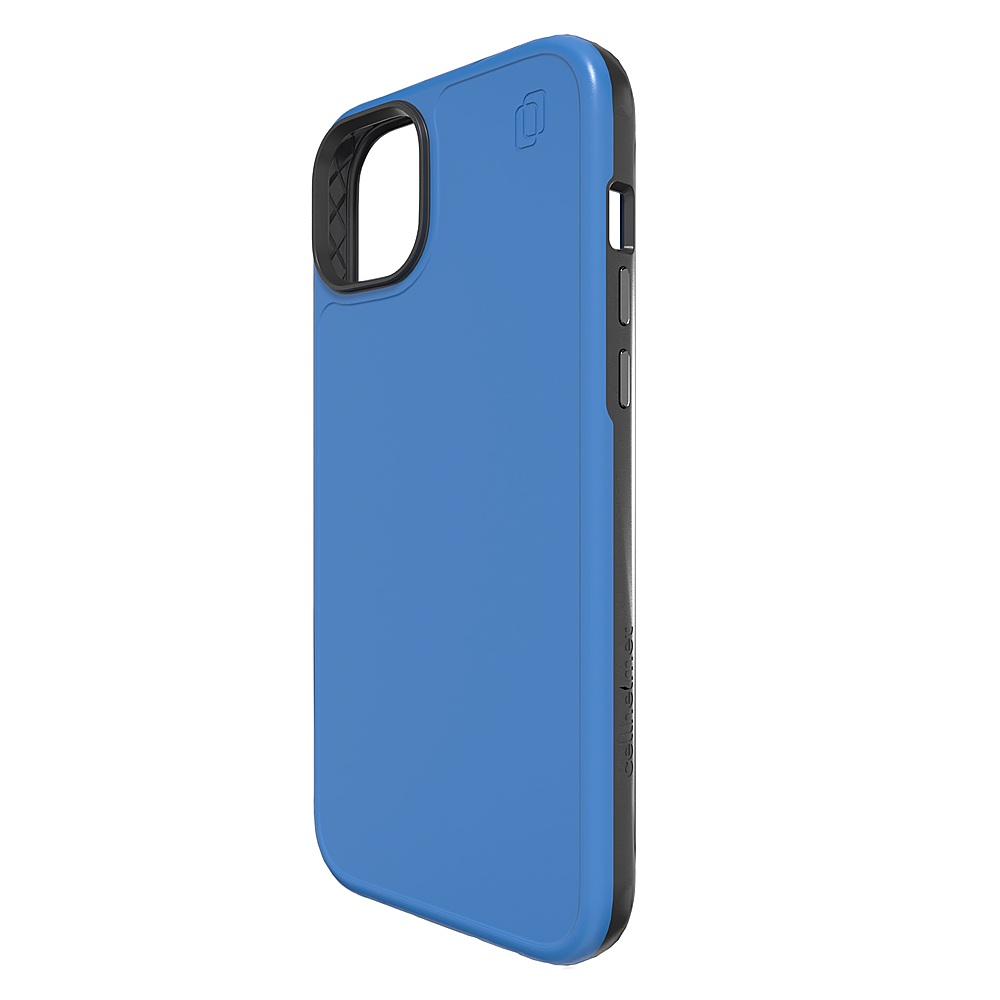 Angle View: Cellhelmet - Fortitude Series Case with MagSafe for Apple iPhone 15 Plus - Bermuda Blue