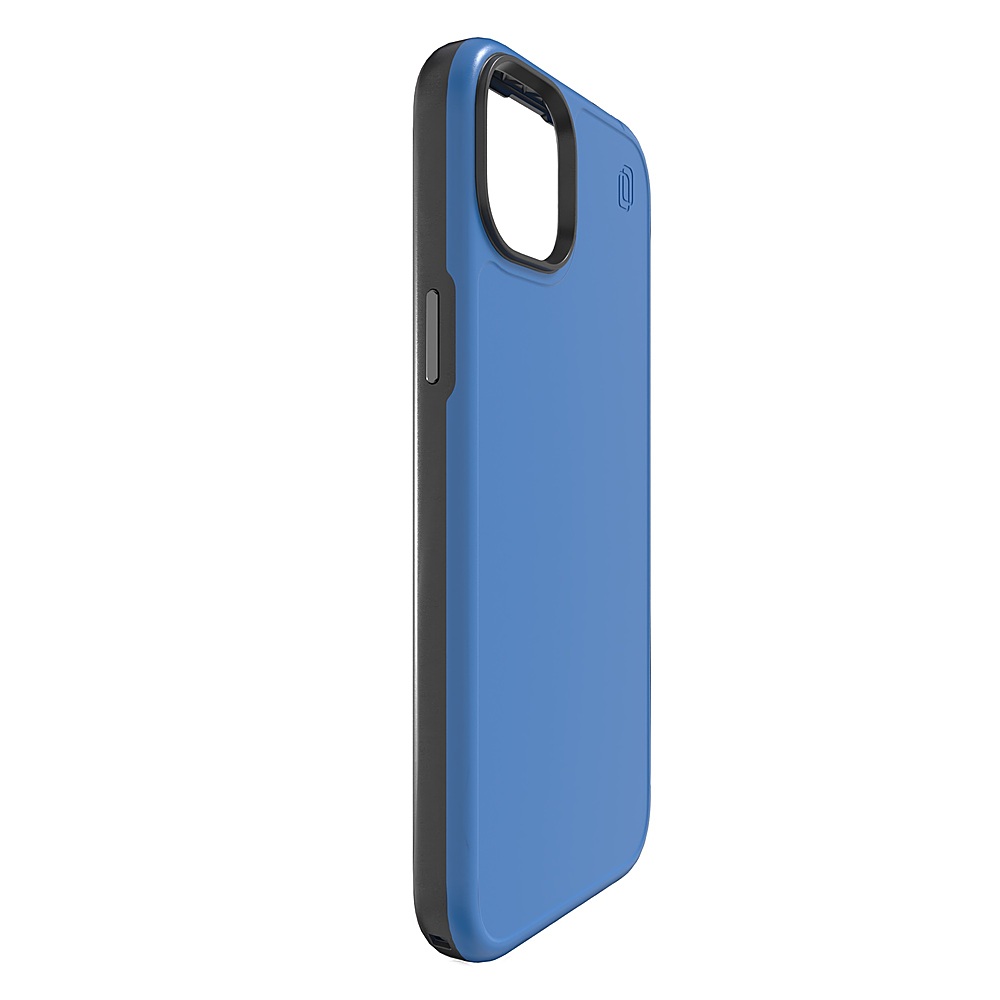 Left View: Cellhelmet - Fortitude Series Case with MagSafe for Apple iPhone 15 Plus - Bermuda Blue