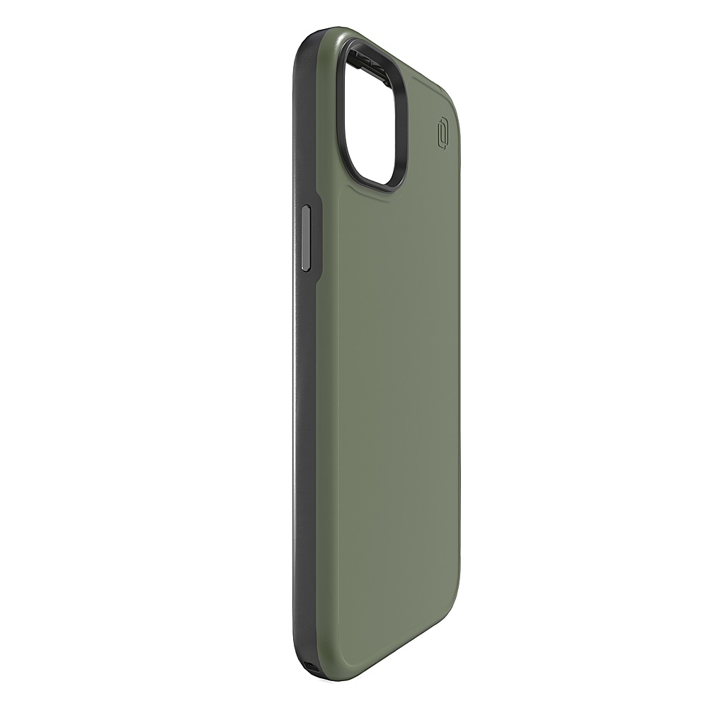 Left View: Cellhelmet - Fortitude Series Case with MagSafe for Apple iPhone 15 Plus - Olive Green