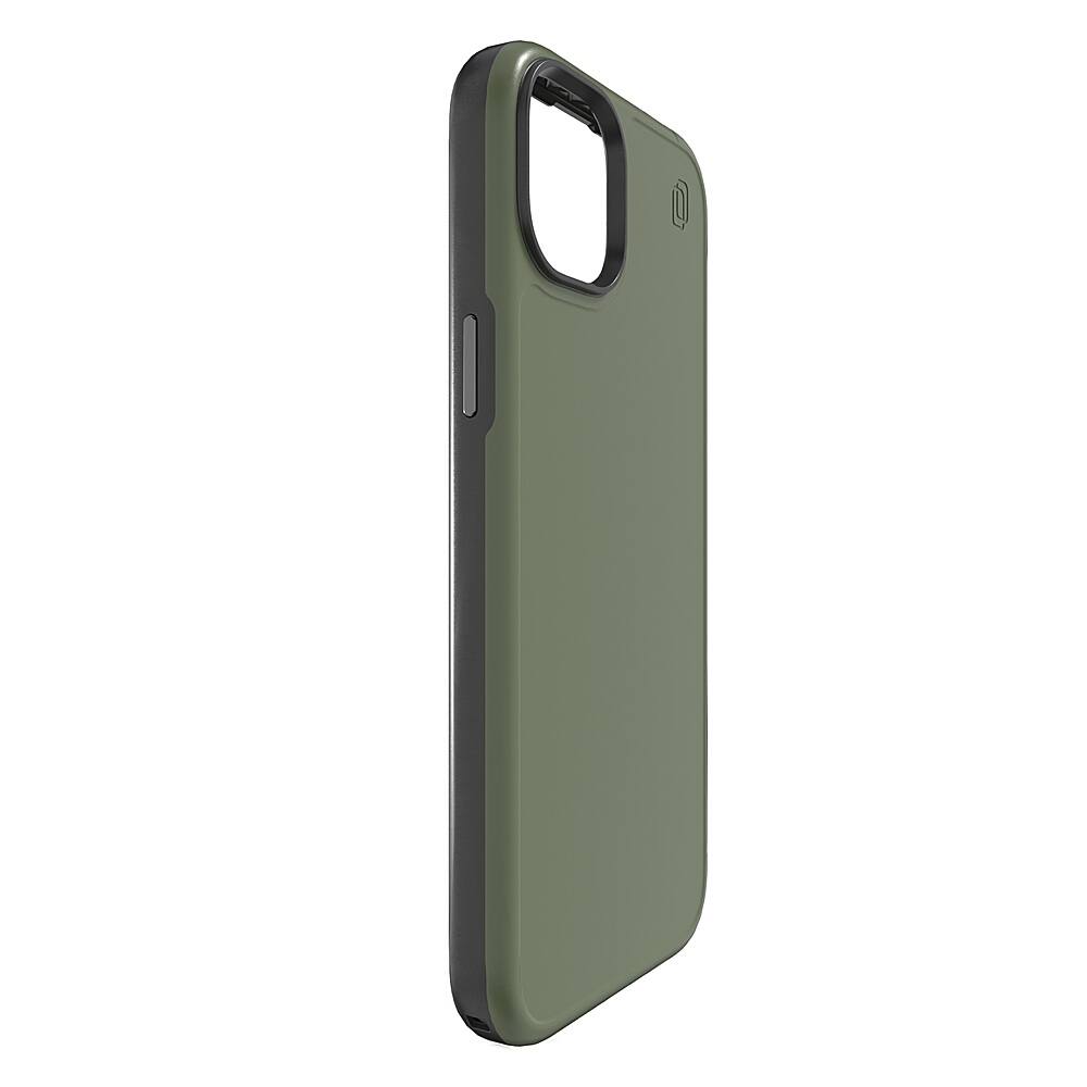 Left. Cellhelmet - Fortitude Series Case with MagSafe for Apple iPhone 15 Plus - Olive Green.