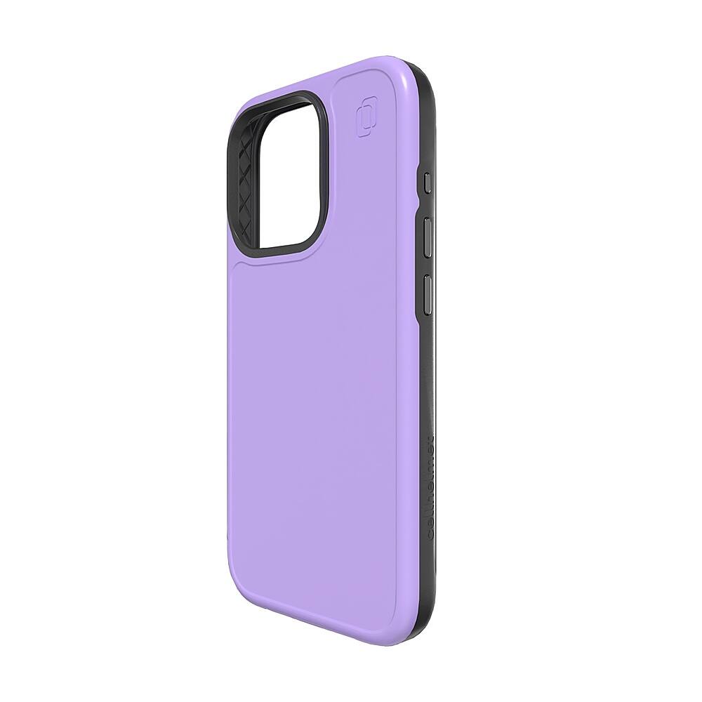 Angle. Cellhelmet - Fortitude Series Case with MagSafe for Apple iPhone 15 Pro - Midnight Lilac.