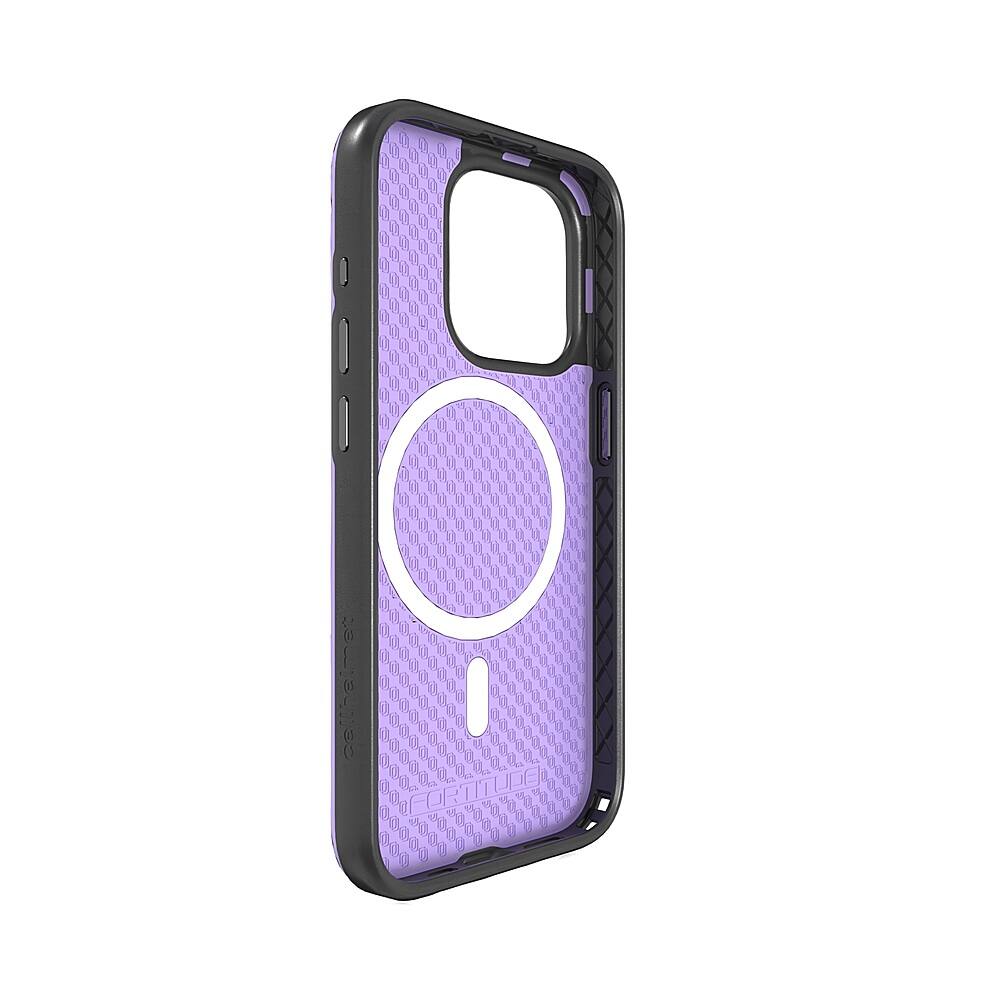 Alt View 2. Cellhelmet - Fortitude Series Case with MagSafe for Apple iPhone 15 Pro - Midnight Lilac.