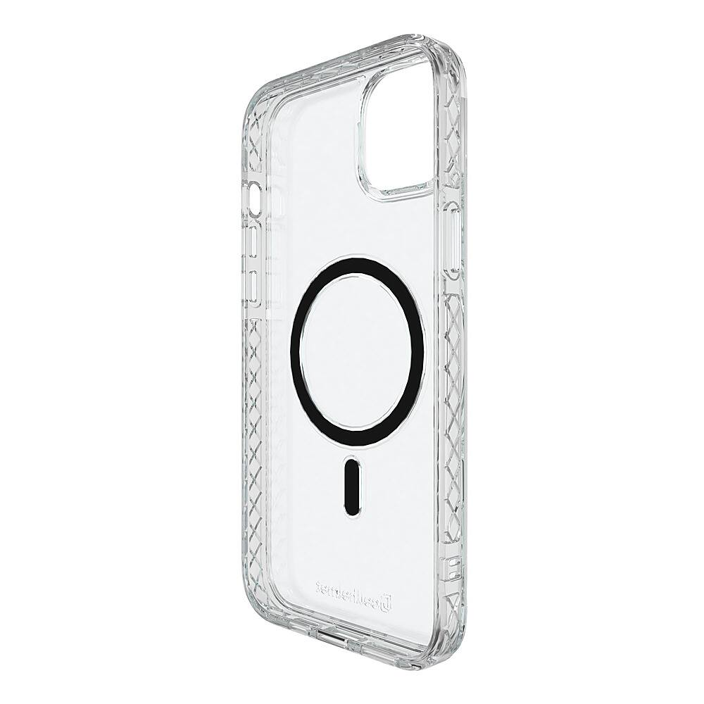 Left. Cellhelmet - Mossy Oak Magnitude Case for Apple iPhone 15 Plus - Crystal Clear.