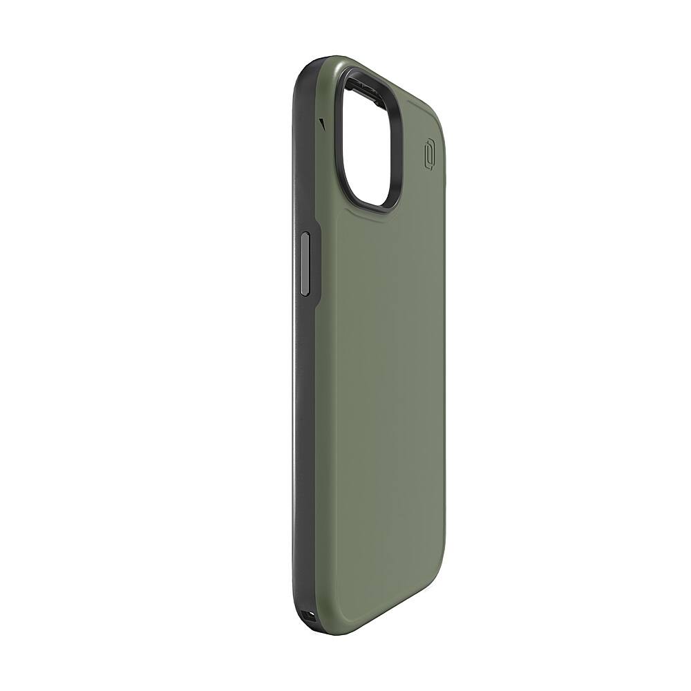 Left. Cellhelmet - Fortitude Series Case with MagSafe for Apple iPhone 15 - Olive Green.