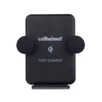 Cellhelmet - 10W Qi Wireless Charger Mount - Black - Front_Zoom