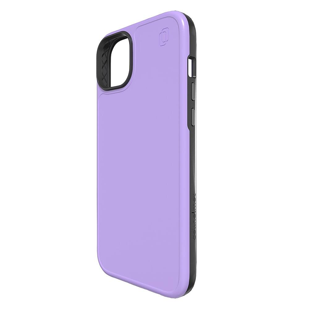 Angle. Cellhelmet - Fortitude Series Case with MagSafe for Apple iPhone 15 Plus - Midnight Lilac.