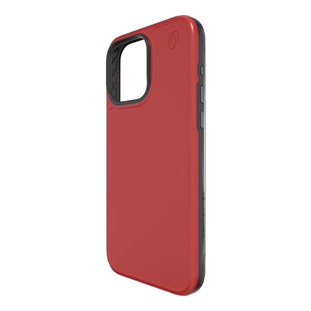 Angle. Cellhelmet - Fortitude Series Case with MagSafe for Apple iPhone 15 Pro Max - Scarlett Red.