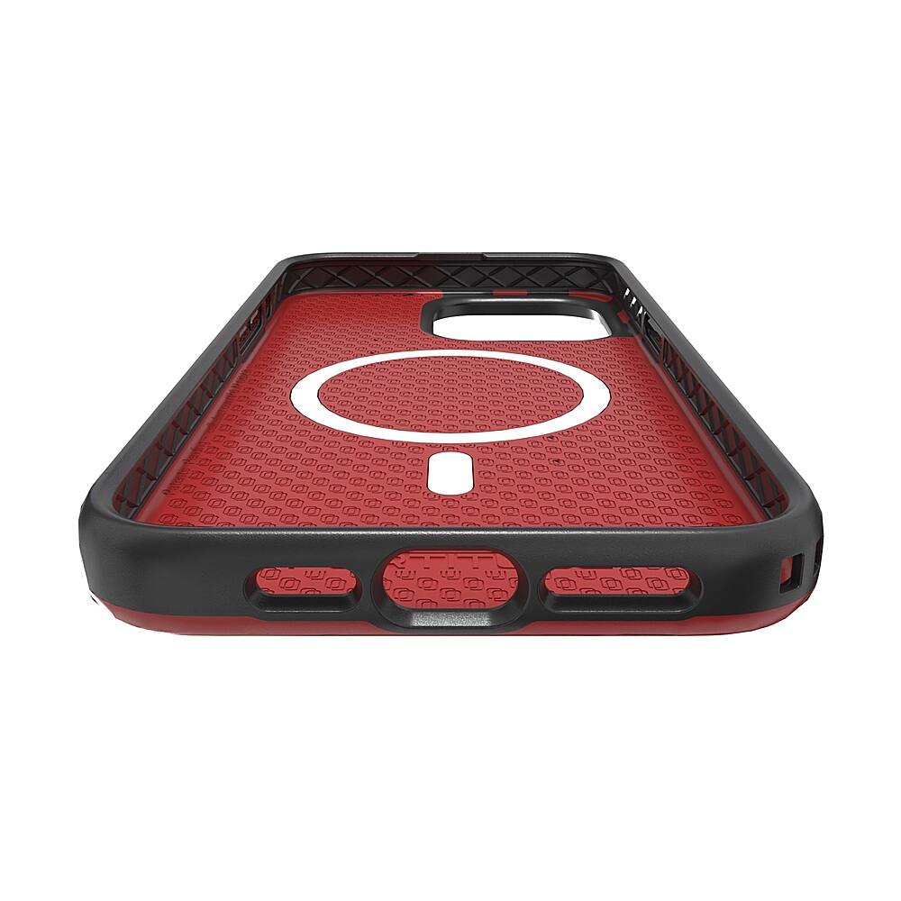 Alt View 13. Cellhelmet - Fortitude Series Case with MagSafe for Apple iPhone 15 Pro Max - Scarlett Red.