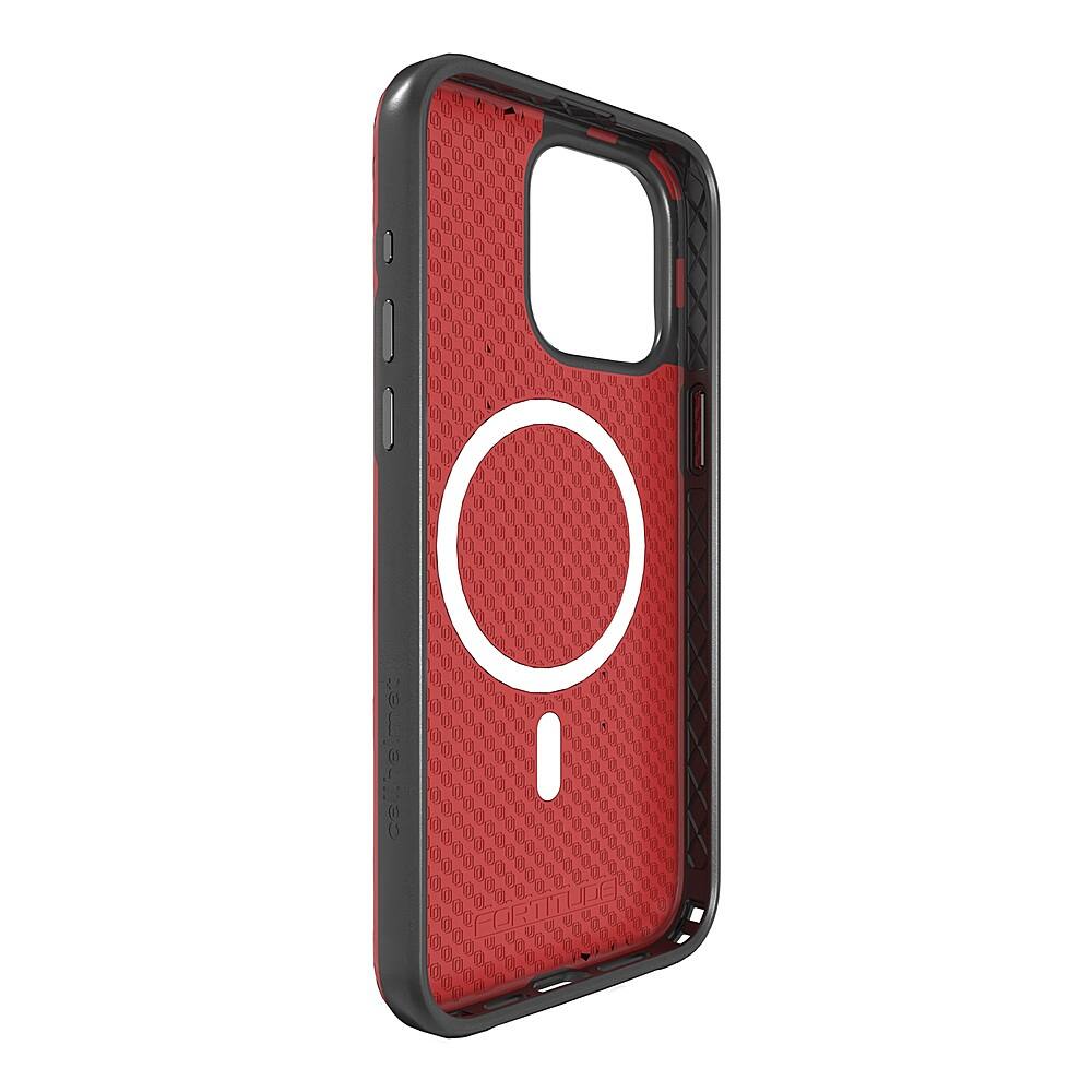 Alt View 2. Cellhelmet - Fortitude Series Case with MagSafe for Apple iPhone 15 Pro Max - Scarlett Red.