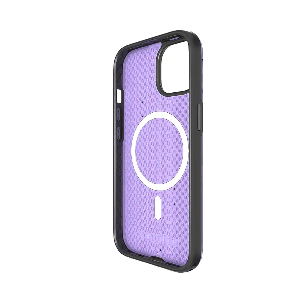 Alt View 1. Cellhelmet - Fortitude Series Case with MagSafe for Apple iPhone 15 - Midnight Lilac.