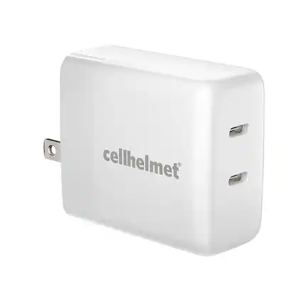 Front. Cellhelmet - 20W Power Delivery Dual Type-C with Total 40W Output - White.