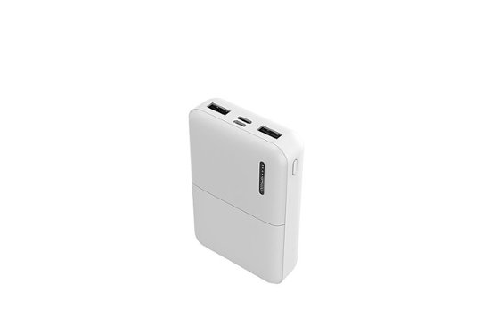 Front Zoom. Cellhelmet - 10,000mAh Power Bank with Dual USB ports - White.