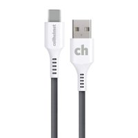 Cellhelmet - 6' Type-C to Type-A USB Charge and Sync Cable - Gray - Front_Zoom