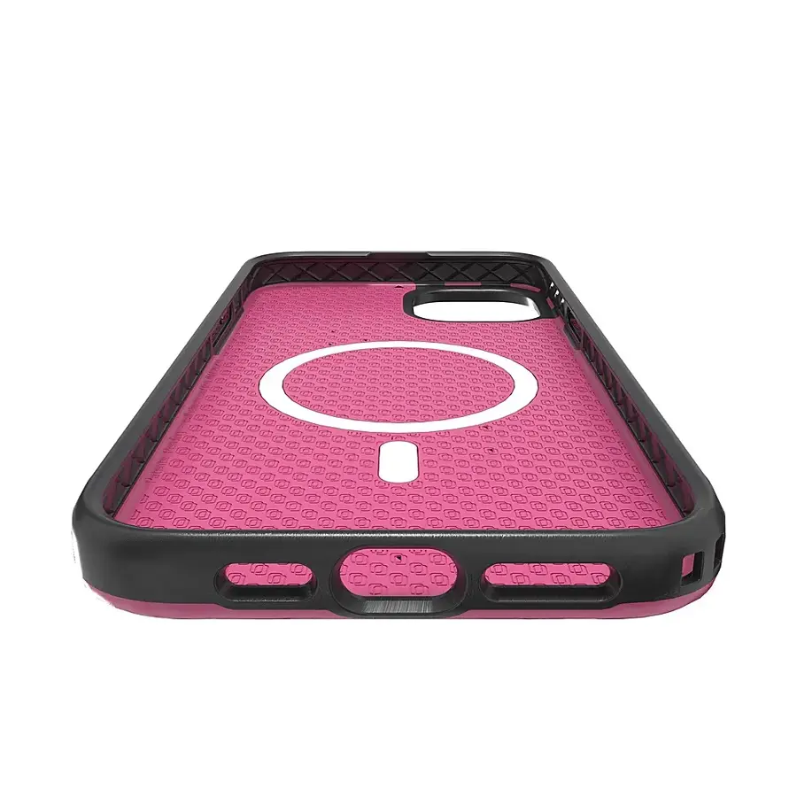 Alt View 13. Cellhelmet - Fortitude Series Case with MagSafe for Apple iPhone 15 Plus - Vivid Magenta.