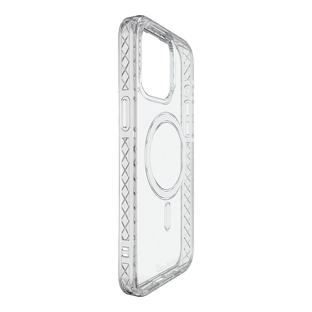 Left. Cellhelmet - Magnitude Series Case with MagSafe for Apple iPhone 15 Pro Max - Crystal Clear.