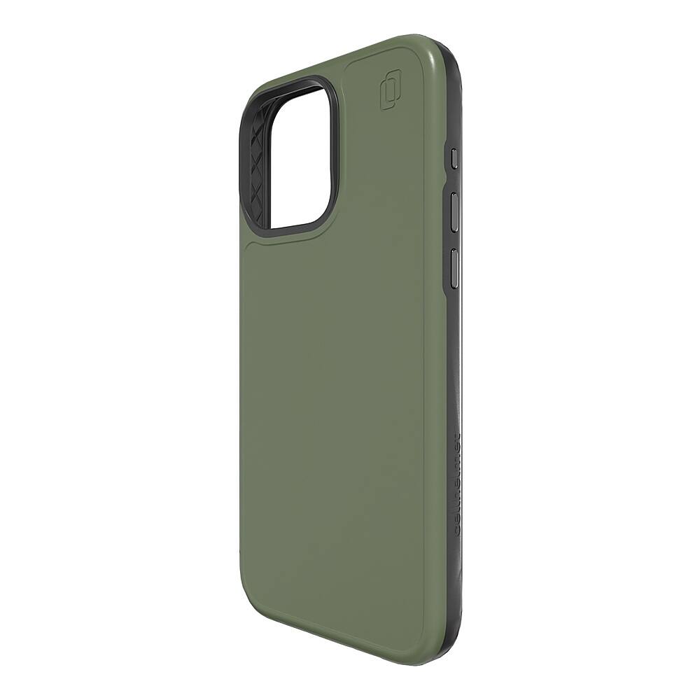 Angle. Cellhelmet - Fortitude Series Case with MagSafe for Apple iPhone 15 Pro Max - Olive Green.