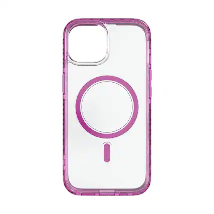 Front. Cellhelmet - Magnitude Series Case with MagSafe for Apple iPhone 15 - Vivid Magenta.