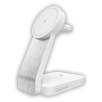 Cellhelmet - 3-in-1 Charging Stand with 3' Charging Cable for Wireless Charging compatible Phone, Watch, and Ear Buds - White - Front_Zoom