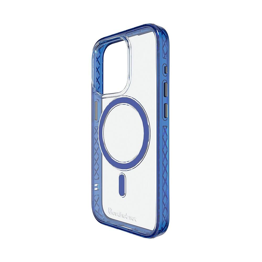 Angle View: Cellhelmet - Magnitude Series Case with MagSafe for Apple iPhone 15 Pro - Bermuda Blue