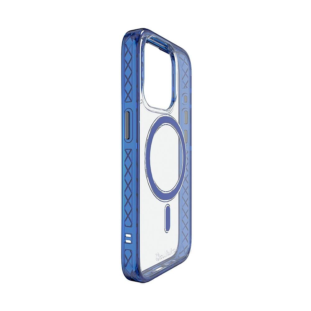 Left. Cellhelmet - Magnitude Series Case with MagSafe for Apple iPhone 15 Pro - Bermuda Blue.