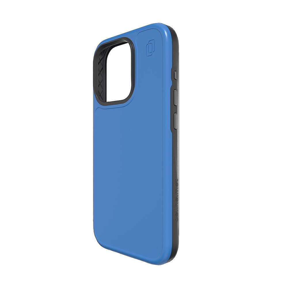 Angle. Cellhelmet - Fortitude Series Case with MagSafe for Apple iPhone 15 Pro - Bermuda Blue.