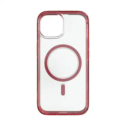 Front. Cellhelmet - Magnitude Series Case with MagSafe for Apple iPhone 15 - Scarlett Red.