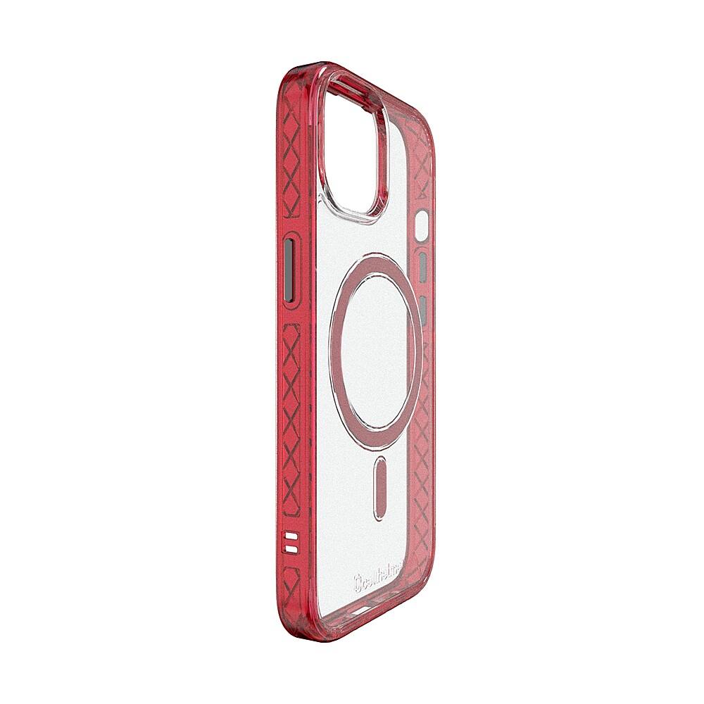 Left. Cellhelmet - Magnitude Series Case with MagSafe for Apple iPhone 15 - Scarlett Red.