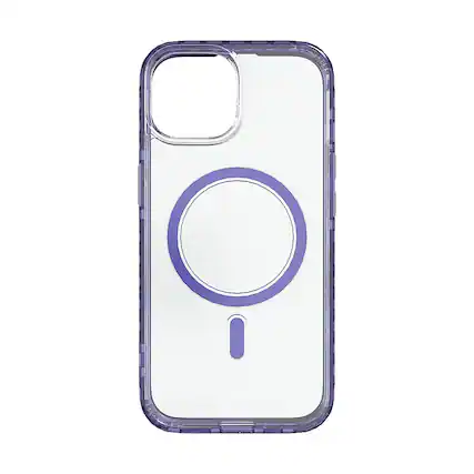 Front. Cellhelmet - Magnitude Series Case with MagSafe for Apple iPhone 15 - Midnight Lilac.