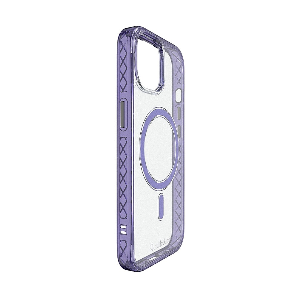 Left View: Cellhelmet - Magnitude Series Case with MagSafe for Apple iPhone 15 - Midnight Lilac