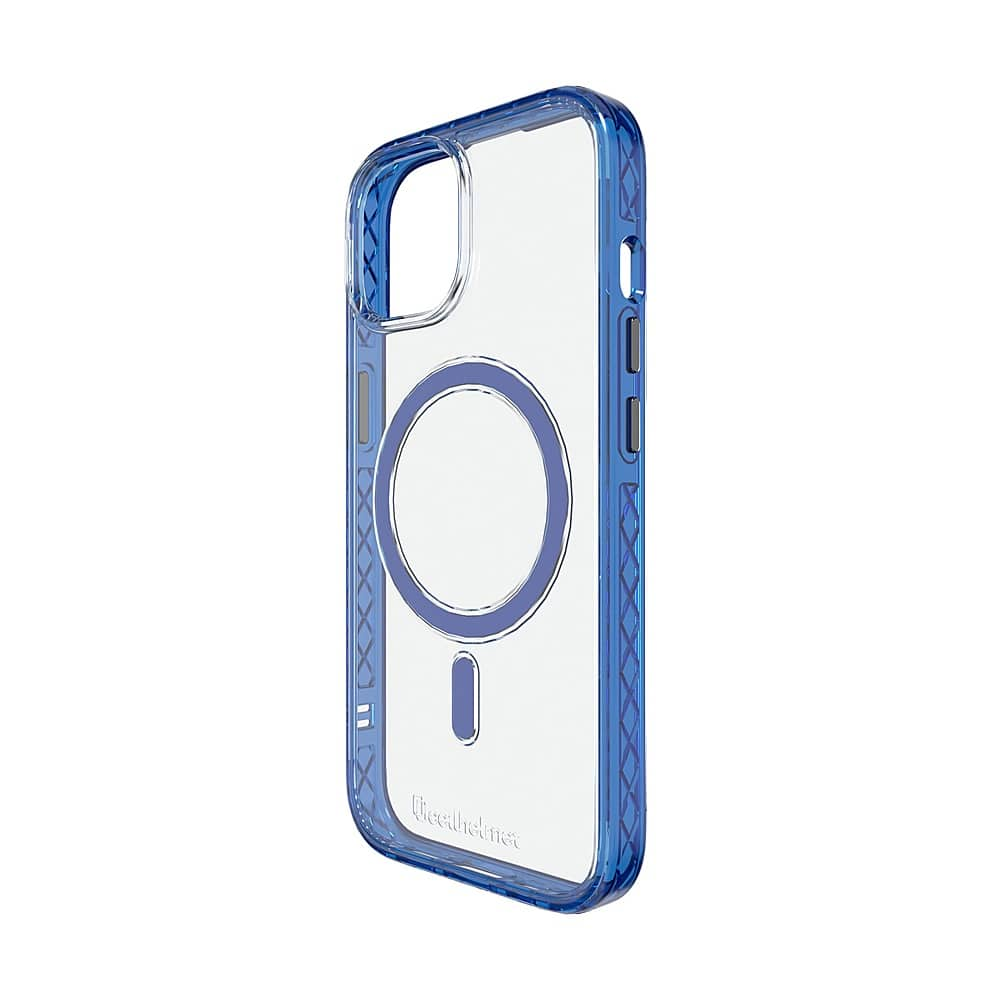 Angle View: Cellhelmet - Magnitude Series Case with MagSafe for Apple iPhone 15 - Bermuda Blue