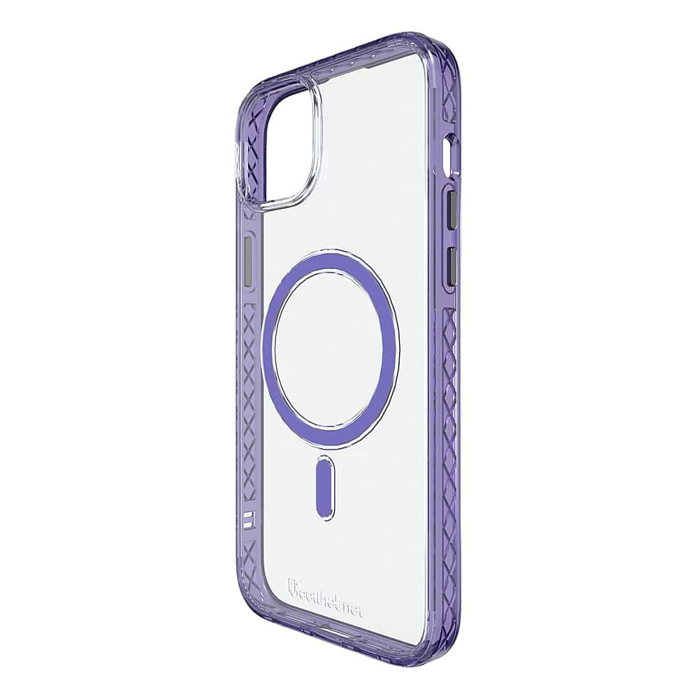 Angle View: Cellhelmet - Magnitude Series Case with MagSafe for Apple iPhone 15 Plus - Midnight Lilac