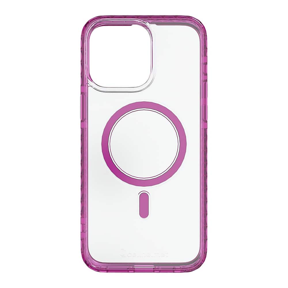 Front. Cellhelmet - Magnitude Series Case with MagSafe for Apple iPhone 15 Pro Max - Vivid Magenta.