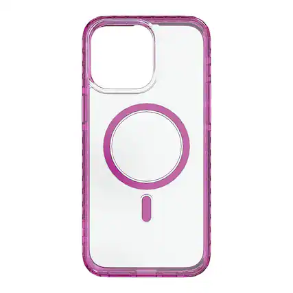 Front. Cellhelmet - Magnitude Series Case with MagSafe for Apple iPhone 15 Pro Max - Vivid Magenta.