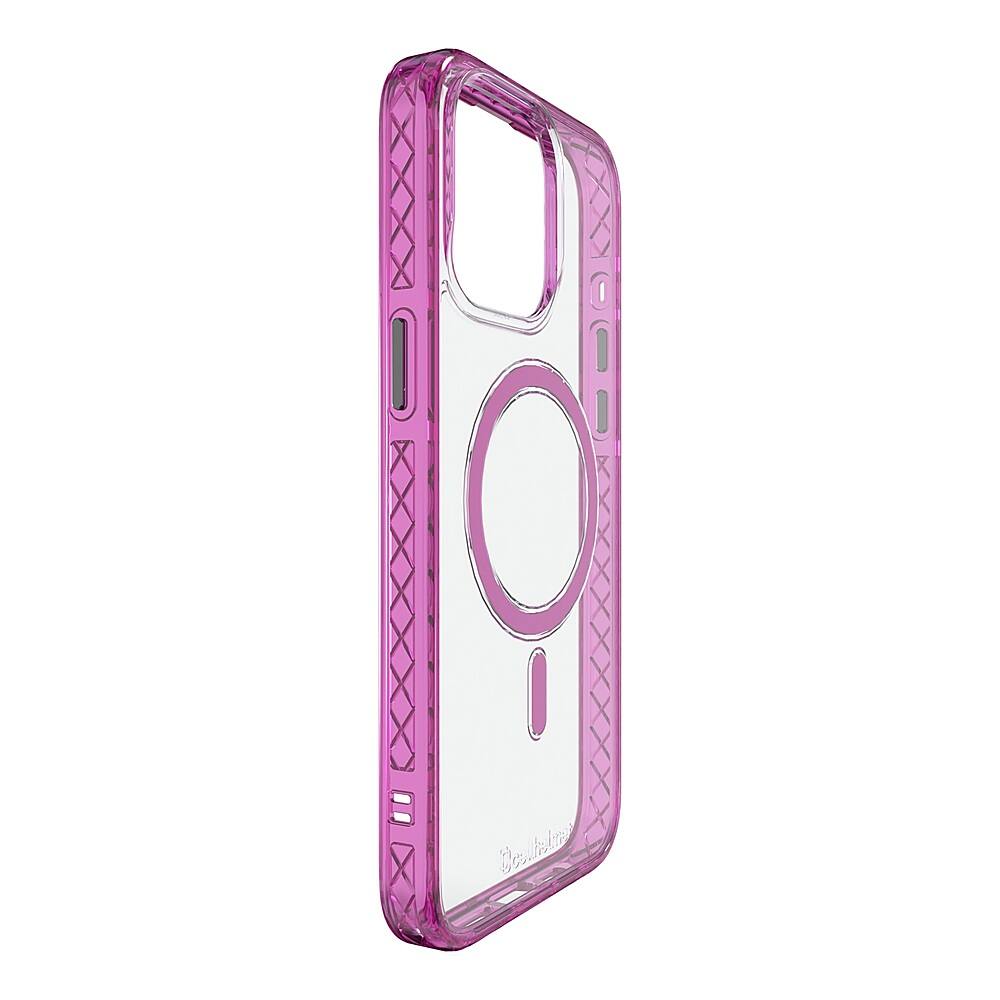 Left. Cellhelmet - Magnitude Series Case with MagSafe for Apple iPhone 15 Pro Max - Vivid Magenta.