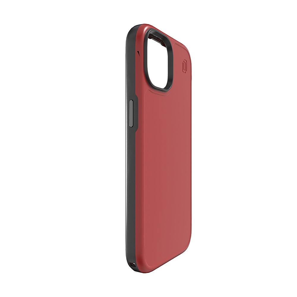 Left View: Cellhelmet - Fortitude Series Case with MagSafe for Apple iPhone 15 - Scarlett Red