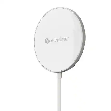 Front. Cellhelmet - 15W Fast Wireless Charging Pad with MagSafe for most phones - White.