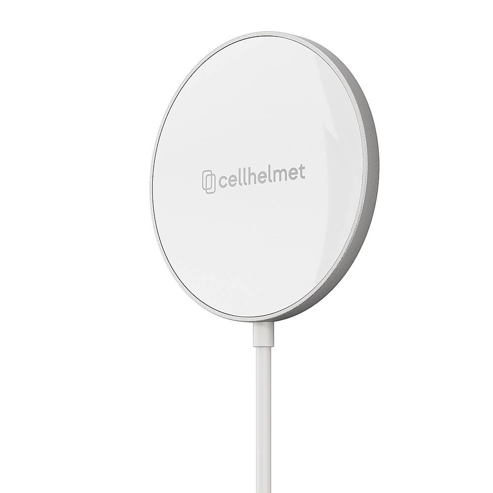 Front. Cellhelmet - 15W Fast Wireless Charging Pad with MagSafe for most phones - White.