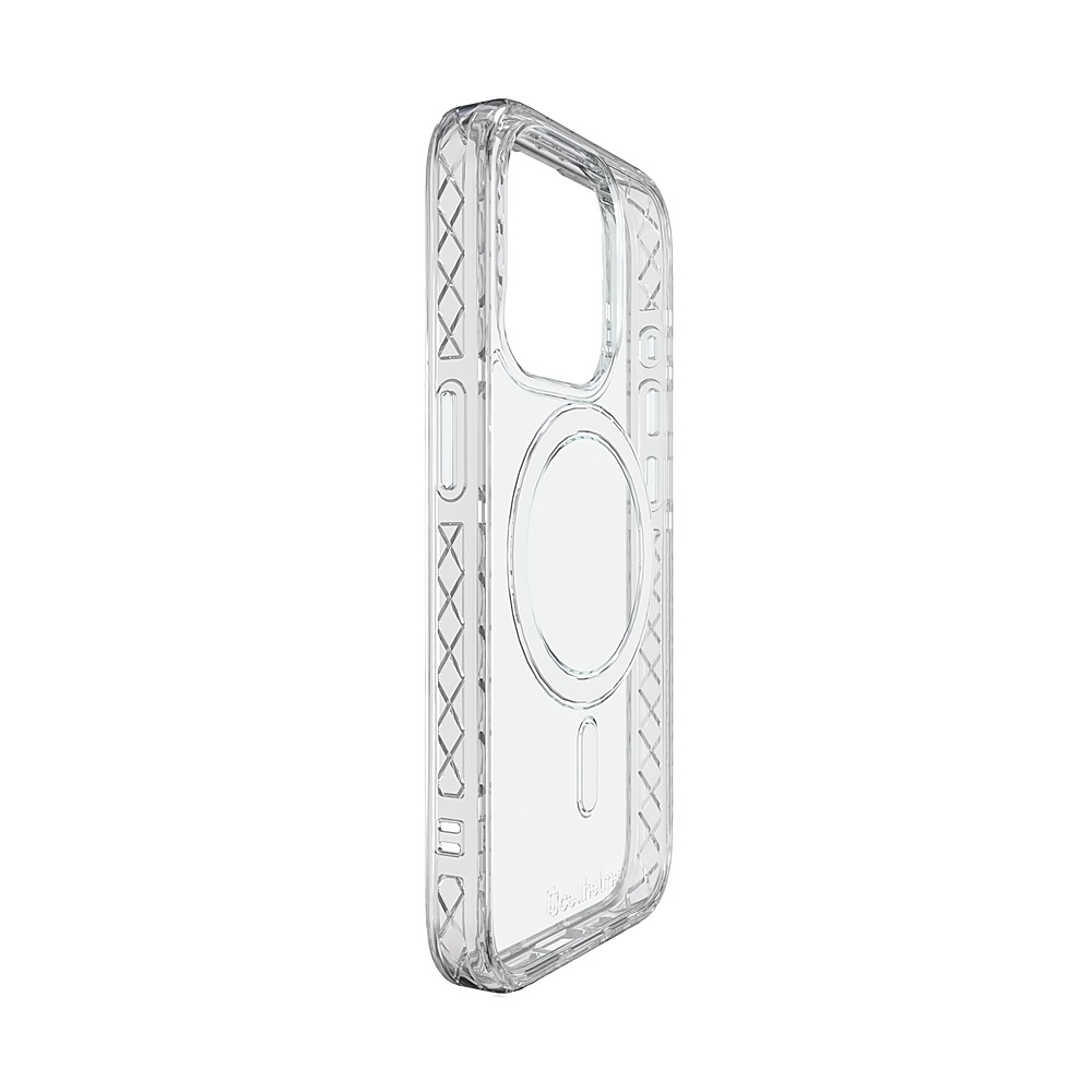 Left View: Cellhelmet - Magnitude Series Case with MagSafe for Apple iPhone 15 Pro - Crystal Clear